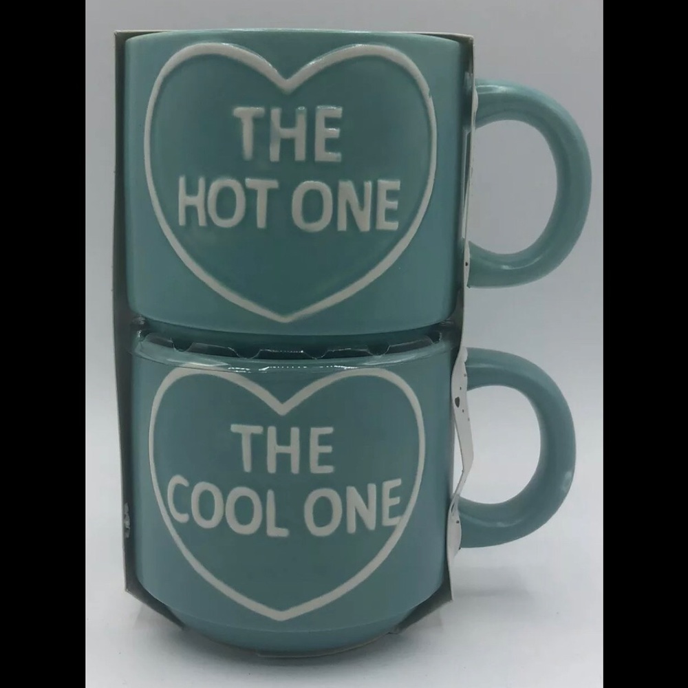 Hot One Cool One Couples Mug Set